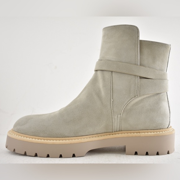 Hermes Jeff Ankle Boot Beige Galet Suede Goatskin Kelly Lock Buckle Palladium 40 - Picture 12 of 16